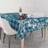 Hibiscus Pakala Ocean Depths Blue Tablecloth Tropical Floral Stylized - Polynesian Pride