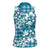 Hibiscus Pakala Ocean Depths Blue Women Sleeveless Polo Shirt Tropical Floral Stylized - Polynesian Pride