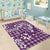 Hibiscus Pakala Sweetie Purple Area Rug Tropical Floral Stylized - Polynesian Pride