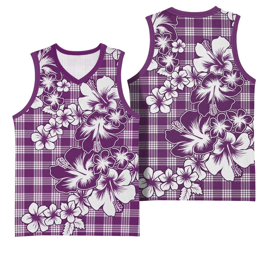 Hibiscus Pakala Sweetie Purple Basketball Jersey Tropical Floral Stylized LT01 - Polynesian Pride