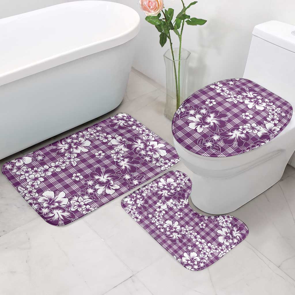 Hibiscus Pakala Sweetie Purple Bathroom Set Tropical Floral Stylized - Polynesian Pride