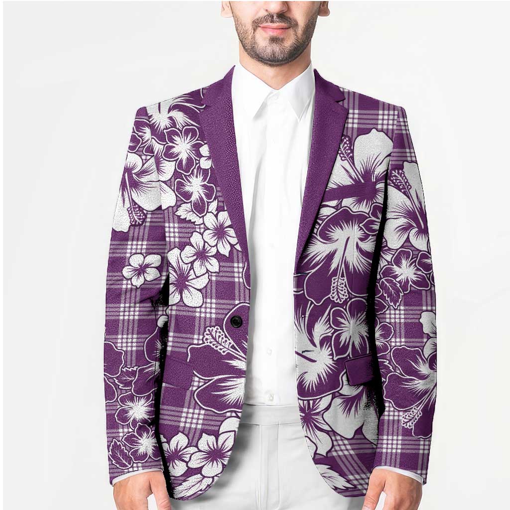 Hibiscus Pakala Sweetie Purple Blazer Tropical Floral Stylized - Polynesian Pride
