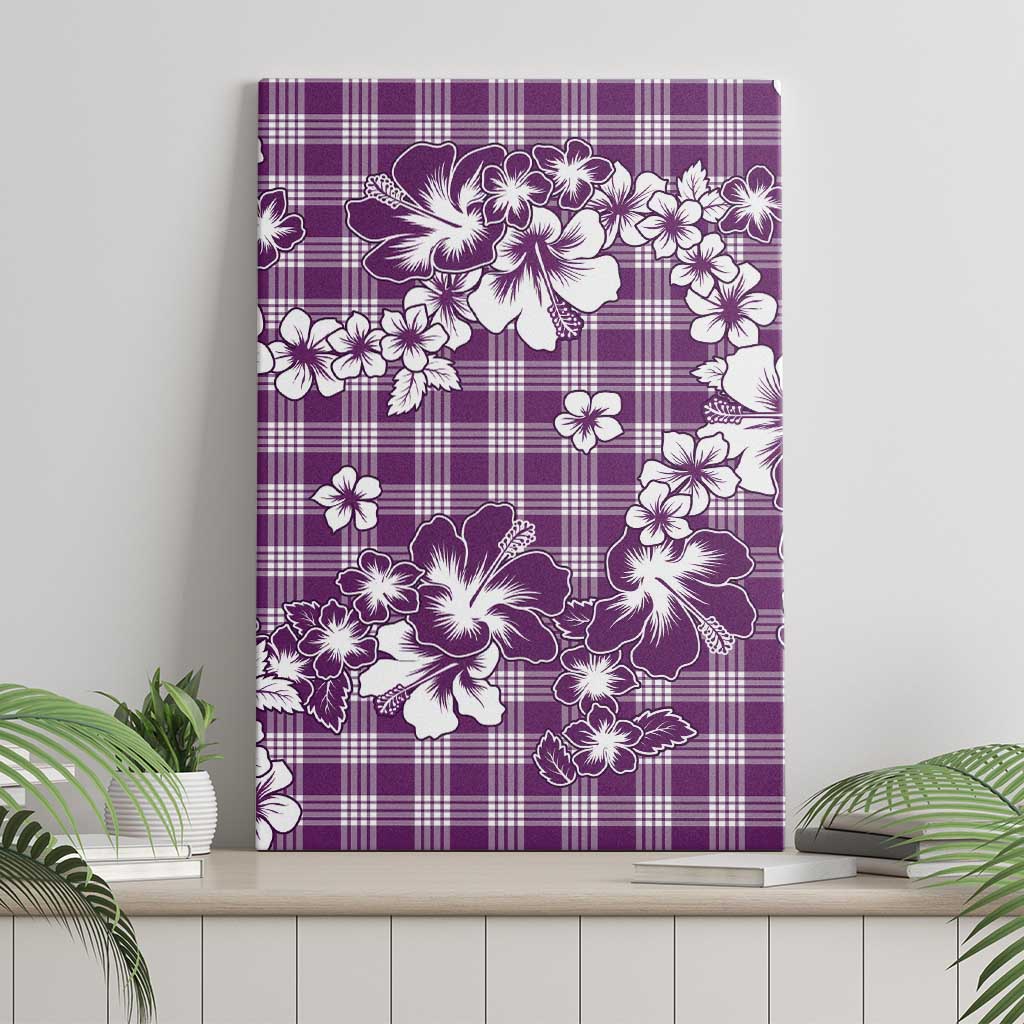 Hibiscus Pakala Sweetie Purple Canvas Wall Art Tropical Floral Stylized LT01 - Polynesian Pride