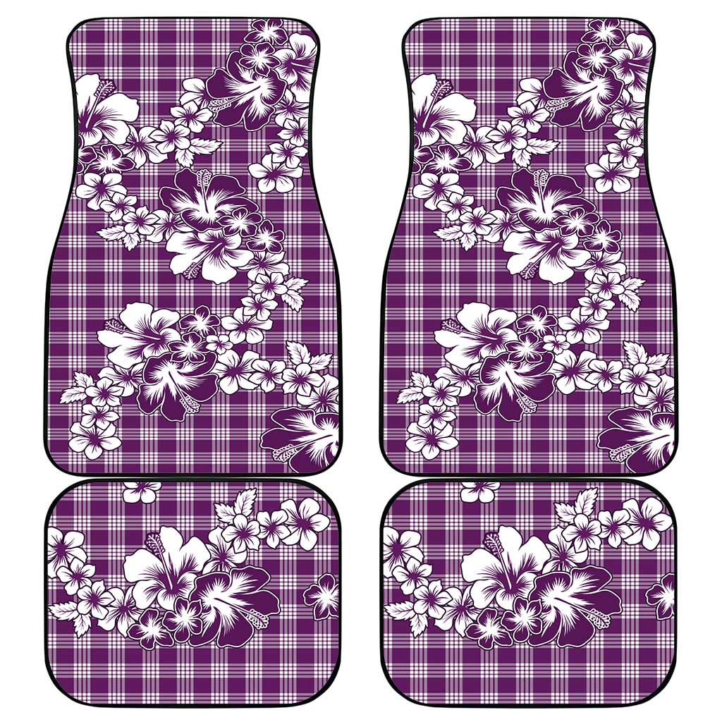 Hibiscus Pakala Sweetie Purple Car Mats Tropical Floral Stylized - Polynesian Pride