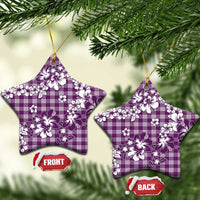 Hibiscus Pakala Sweetie Purple Ceramic Ornament Tropical Floral Stylized - Polynesian Pride