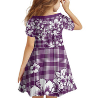 Hibiscus Pakala Sweetie Purple Family Matching Puletasi and Hawaiian Shirt Tropical Floral Stylized - Polynesian Pride