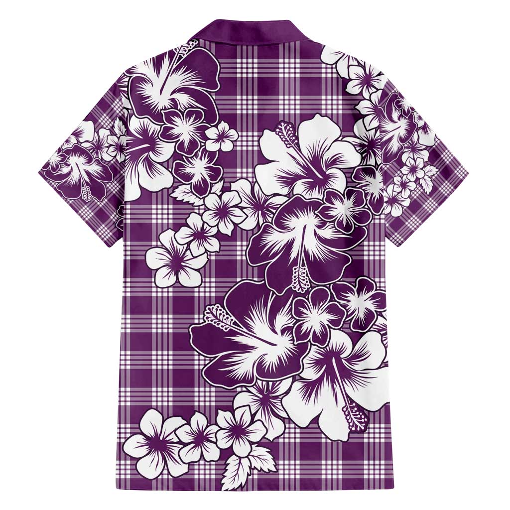 Hibiscus Pakala Sweetie Purple Family Matching Puletasi and Hawaiian Shirt Tropical Floral Stylized - Polynesian Pride