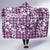 Hibiscus Pakala Sweetie Purple Hooded Blanket Tropical Floral Stylized - Polynesian Pride