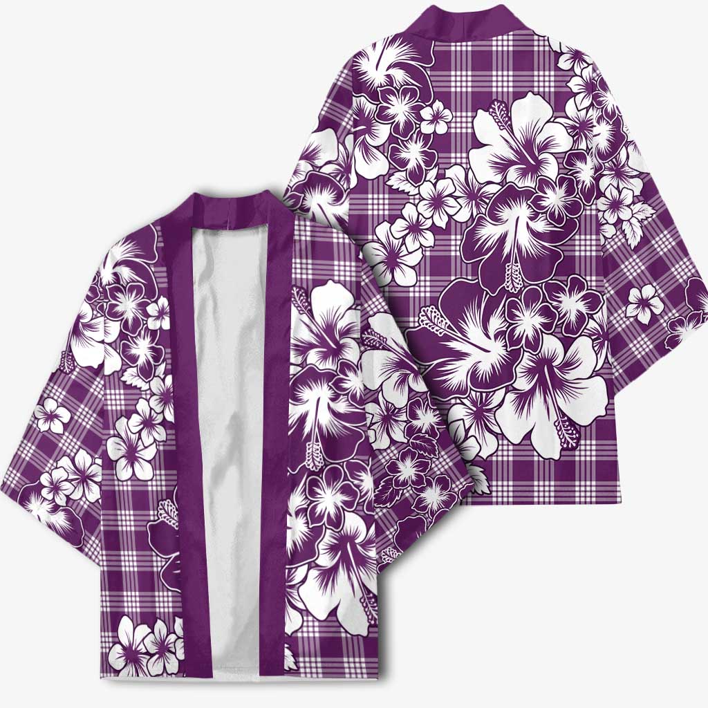 Hibiscus Pakala Sweetie Purple Kimono Tropical Floral Stylized - Polynesian Pride