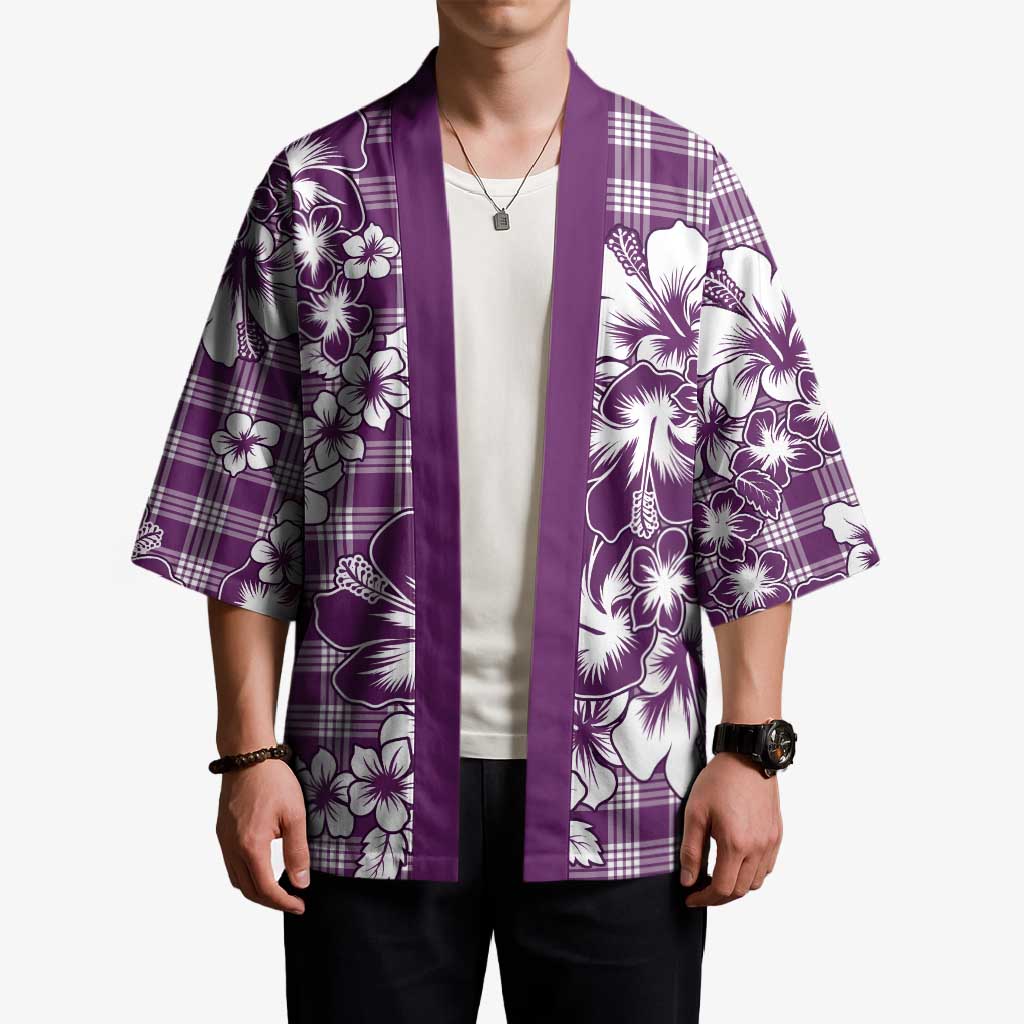 Hibiscus Pakala Sweetie Purple Kimono Tropical Floral Stylized - Polynesian Pride
