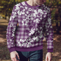 Hibiscus Pakala Sweetie Purple Ugly Christmas Sweater Tropical Floral Stylized - Polynesian Pride