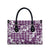 Hibiscus Pakala Sweetie Purple Leather Bag Tropical Floral Stylized - Polynesian Pride
