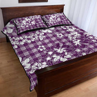 Hibiscus Pakala Sweetie Purple Quilt Bed Set Tropical Floral Stylized - Polynesian Pride