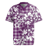 Hibiscus Pakala Sweetie Purple Rugby Jersey Tropical Floral Stylized - Polynesian Pride