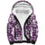 Hibiscus Pakala Sweetie Purple Sherpa Hoodie Tropical Floral Stylized - Polynesian Pride