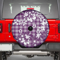 Hibiscus Pakala Sweetie Purple Spare Tire Cover Tropical Floral Stylized - Polynesian Pride