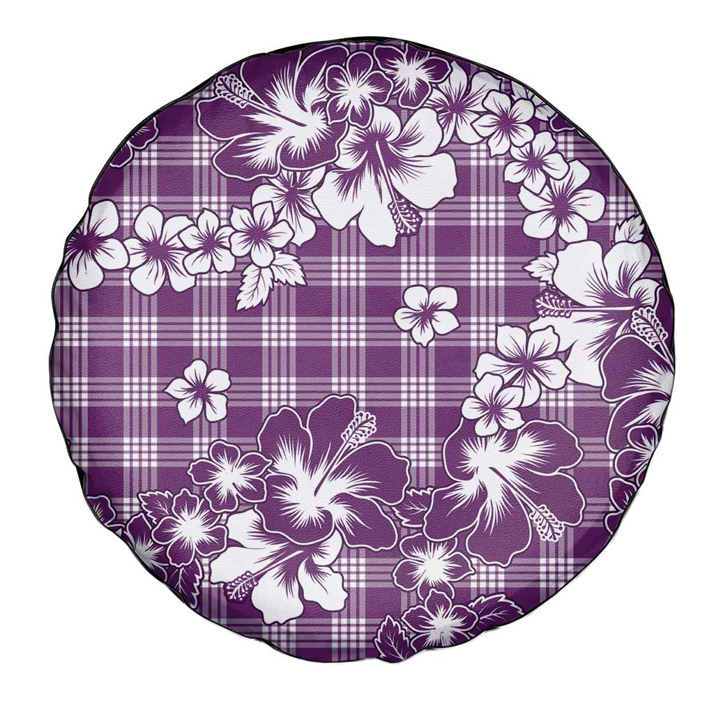Hibiscus Pakala Sweetie Purple Spare Tire Cover Tropical Floral Stylized - Polynesian Pride