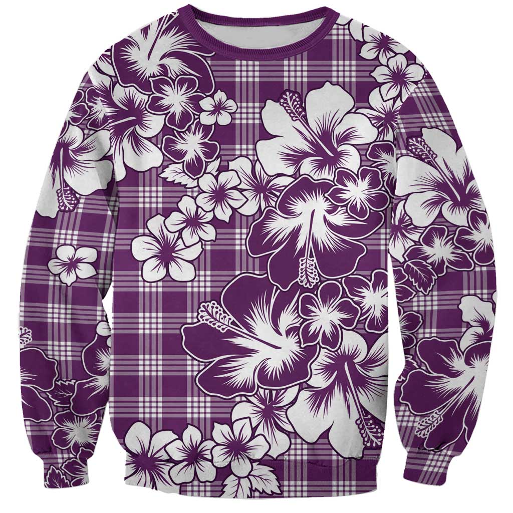 Hibiscus Pakala Sweetie Purple Sweatshirt Tropical Floral Stylized LT01 Unisex Purple - Polynesian Pride