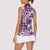 Hibiscus Pakala Sweetie Purple Women Sleeveless Polo Shirt Tropical Floral Stylized - Polynesian Pride