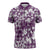 Hibiscus Pakala Sweetie Purple Zipper Polo Shirt Tropical Floral Stylized - Polynesian Pride