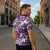 Hibiscus Pakala Sweetie Purple Zipper Polo Shirt Tropical Floral Stylized - Polynesian Pride