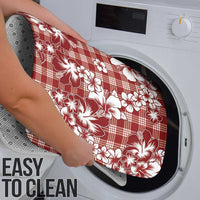 Hibiscus Pakala Fantasy Red Bathroom Set Tropical Floral Stylized - Polynesian Pride