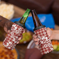 Hibiscus Pakala Fantasy Red 4 in 1 Can Cooler Tumbler Tropical Floral Stylized - Polynesian Pride