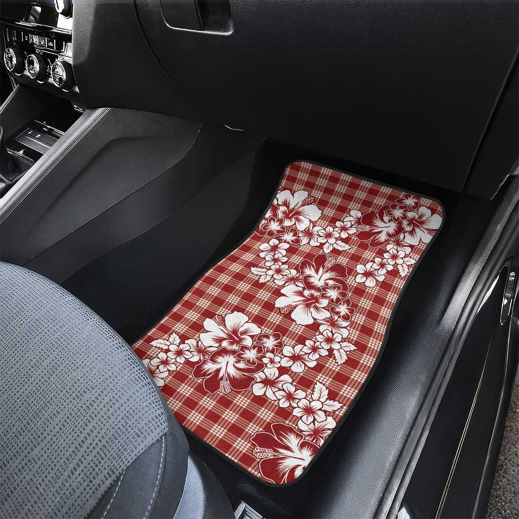 Hibiscus Pakala Fantasy Red Car Mats Tropical Floral Stylized - Polynesian Pride