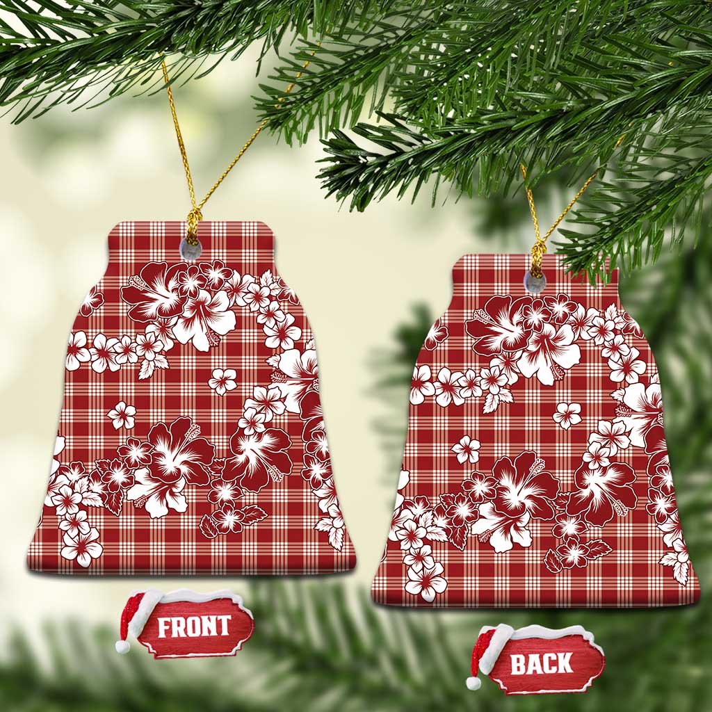 Hibiscus Pakala Fantasy Red Ceramic Ornament Tropical Floral Stylized - Polynesian Pride
