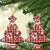 Hibiscus Pakala Fantasy Red Ceramic Ornament Tropical Floral Stylized - Polynesian Pride