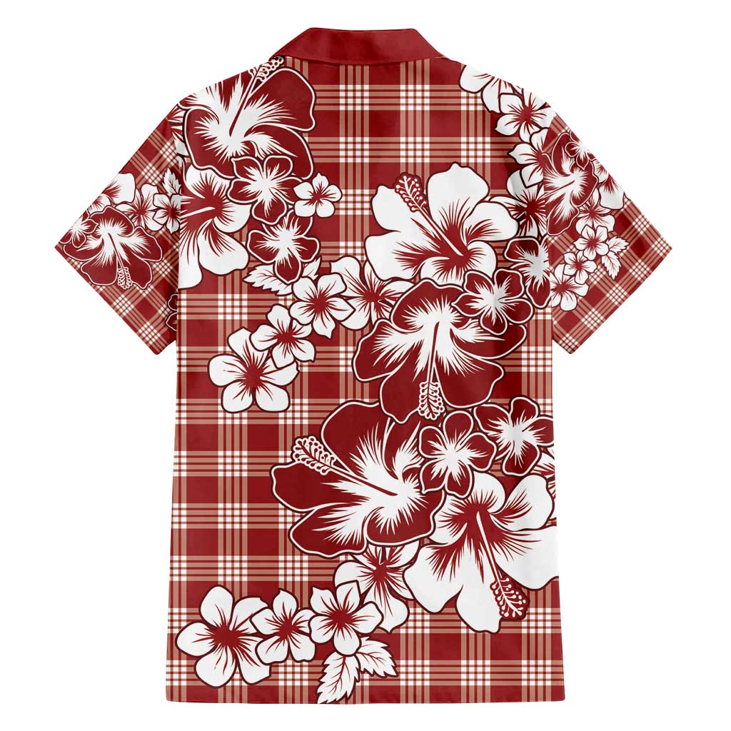 Hibiscus Pakala Fantasy Red Family Matching Puletasi and Hawaiian Shirt Tropical Floral Stylized - Polynesian Pride
