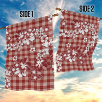 Hibiscus Pakala Fantasy Red Garden Flag Tropical Floral Stylized - Polynesian Pride