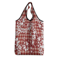 Hibiscus Pakala Fantasy Red Grocery Bag Tropical Floral Stylized - Polynesian Pride