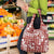 Hibiscus Pakala Fantasy Red Grocery Bag Tropical Floral Stylized - Polynesian Pride