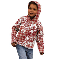 Hibiscus Pakala Fantasy Red Kid Hoodie Tropical Floral Stylized - Polynesian Pride