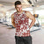Hibiscus Pakala Fantasy Red Men Tank Top Tropical Floral Stylized - Polynesian Pride