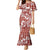 Hibiscus Pakala Fantasy Red Mermaid Dress Tropical Floral Stylized - Polynesian Pride
