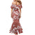 Hibiscus Pakala Fantasy Red Mermaid Dress Tropical Floral Stylized - Polynesian Pride
