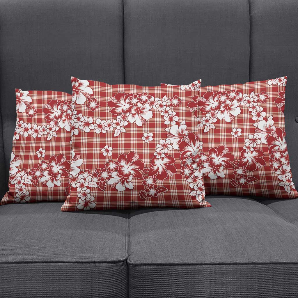 Hibiscus Pakala Fantasy Red Pillow Cover Tropical Floral Stylized - Polynesian Pride