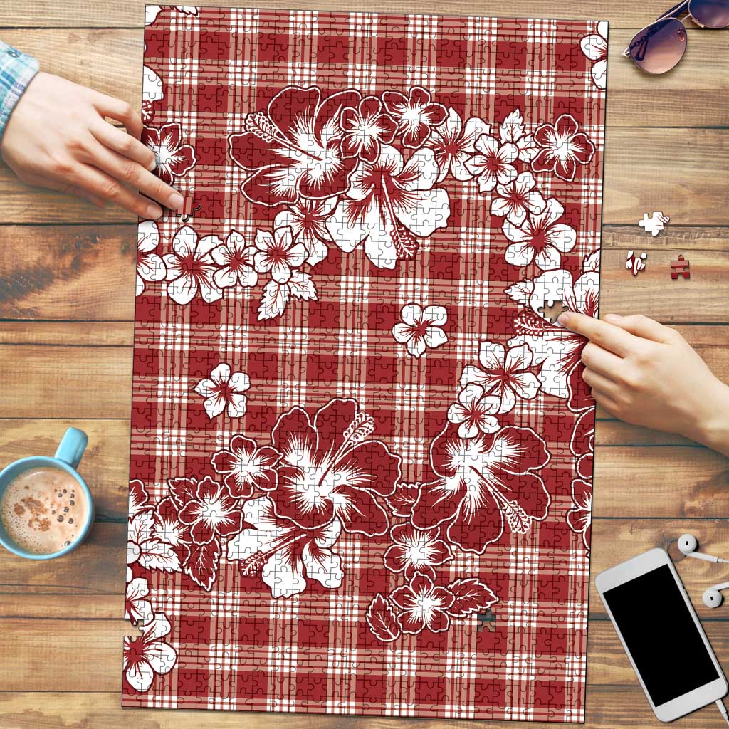Hibiscus Pakala Fantasy Red Puzzle Tropical Floral Stylized - Polynesian Pride