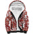 Hibiscus Pakala Fantasy Red Sherpa Hoodie Tropical Floral Stylized - Polynesian Pride