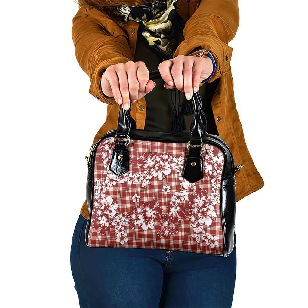 Hibiscus Pakala Fantasy Red Shoulder Handbag Tropical Floral Stylized - Polynesian Pride