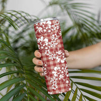 Hibiscus Pakala Fantasy Red Skinny Tumbler Tropical Floral Stylized - Polynesian Pride