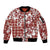 Hibiscus Pakala Fantasy Red Sleeve Zip Bomber Jacket Tropical Floral Stylized - Polynesian Pride