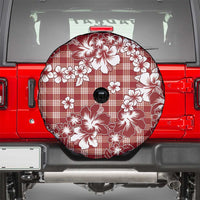 Hibiscus Pakala Fantasy Red Spare Tire Cover Tropical Floral Stylized - Polynesian Pride