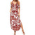 Hibiscus Pakala Fantasy Red Summer Maxi Dress Tropical Floral Stylized - Polynesian Pride