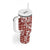 Hibiscus Pakala Fantasy Red Tumbler With Handle Tropical Floral Stylized - Polynesian Pride