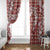 Hibiscus Pakala Fantasy Red Window Curtain Tropical Floral Stylized - Polynesian Pride