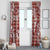 Hibiscus Pakala Fantasy Red Window Curtain Tropical Floral Stylized - Polynesian Pride