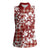 Hibiscus Pakala Fantasy Red Women Sleeveless Polo Shirt Tropical Floral Stylized - Polynesian Pride